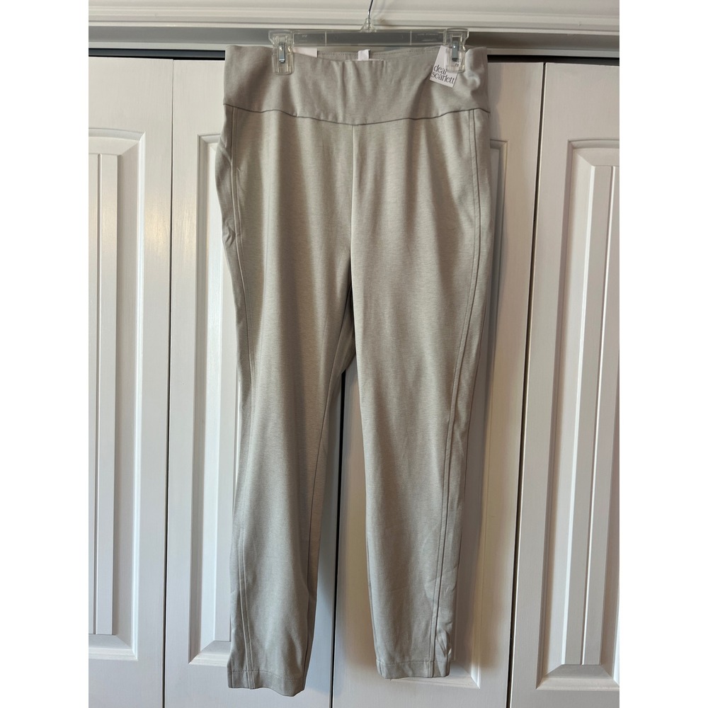 Dear Scarlett Its Magic Skinny Pants Womens 1X Light Gray Pull On Stretch MD528P